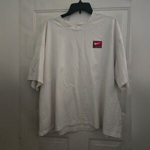 Nike Boxy Short-Sleeve T-Shirt with Red Logo Patch